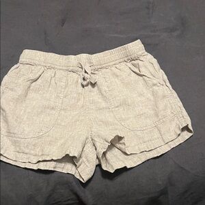 Quince High Waist Cream Shorts